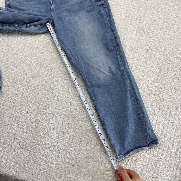 American Eagle Outfitters Artist Crop Next Level Stretch Blue Jeans Women 14 Reg - Picture 12 of 12